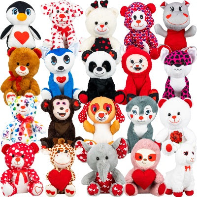 Jumbo 100% Generic 12in Valentines Plush Kit (40 pcs)