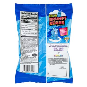 Warheads® Peg Bag Care Bears Sour Grumpy Bears 12ct