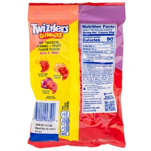 TWIZZLERS Gummies Peg Bag 12ct