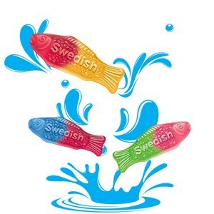 Swedish Fish® Assorted Big Tails Peg 12ct