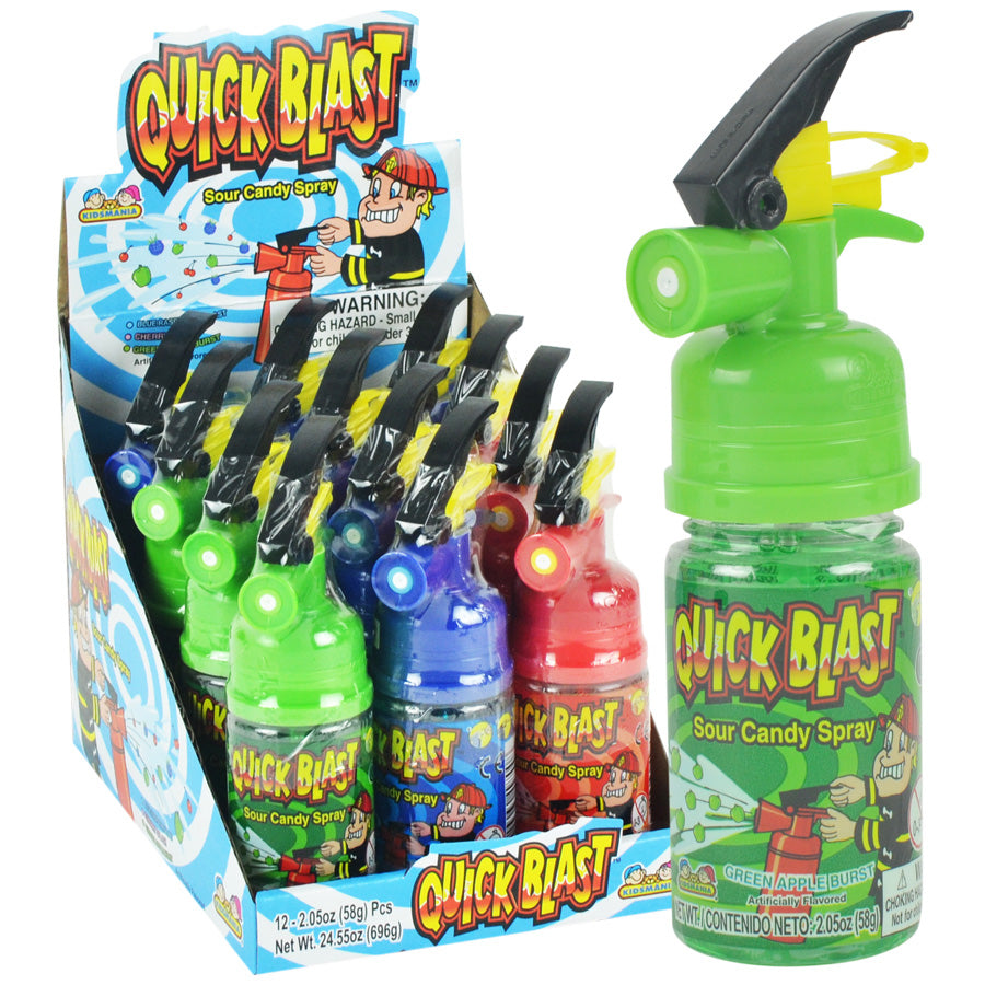 Quick Blast Raspberry Spray Quick Blast Sour Candy Spray Display Box| Gumball.com