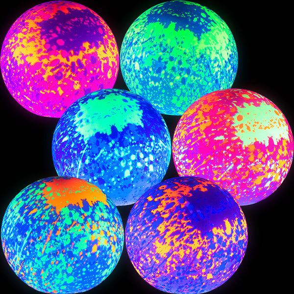 6" Inflatable Neon Graffiti Balls