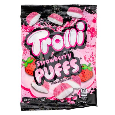 Trolli® Peg Bag Strawberry Puff 12ct