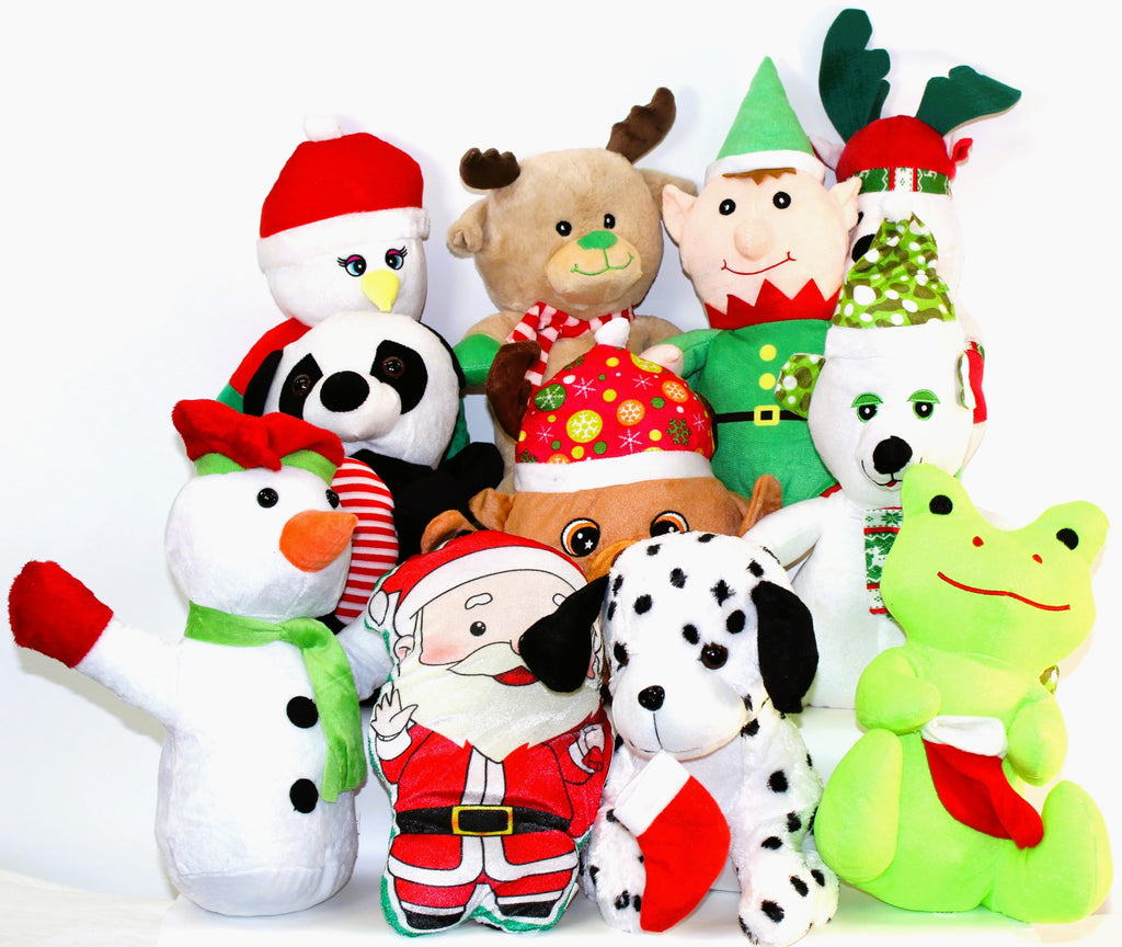 10″-12″ CHRISTMAS JUMBO PLUSH MIX – 60 CT