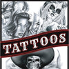 Back side of display card for Chicano themed temporary tattoos