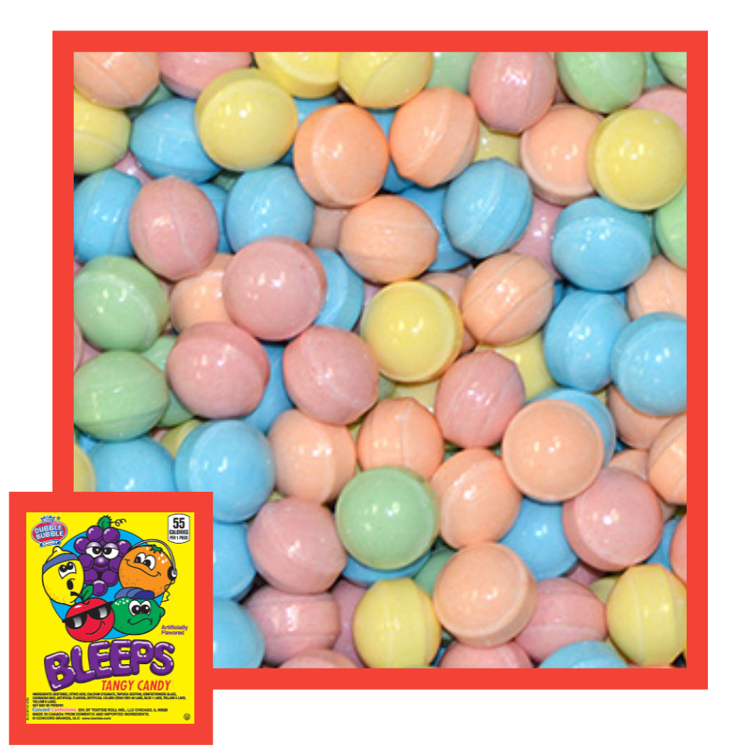 Bleeps Tangy Coated Candy 23 LB Product Image