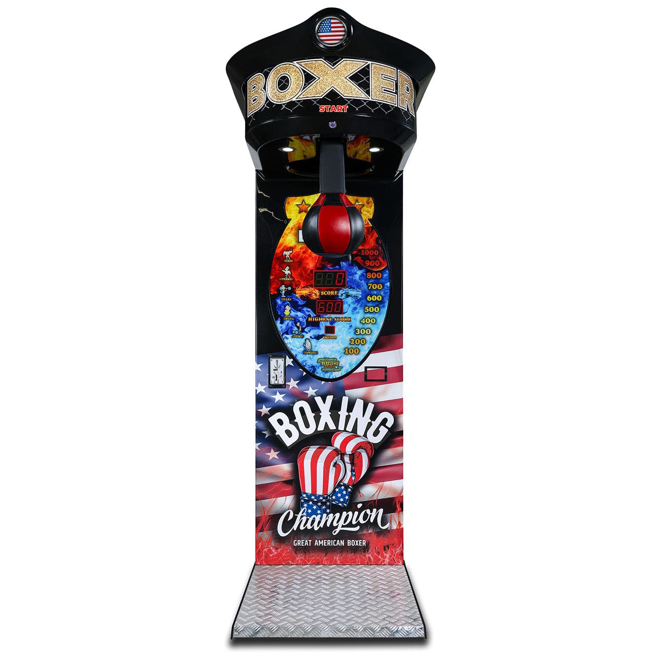 Boxer Punching Arcade Game Machine Front Side Angle Product Image