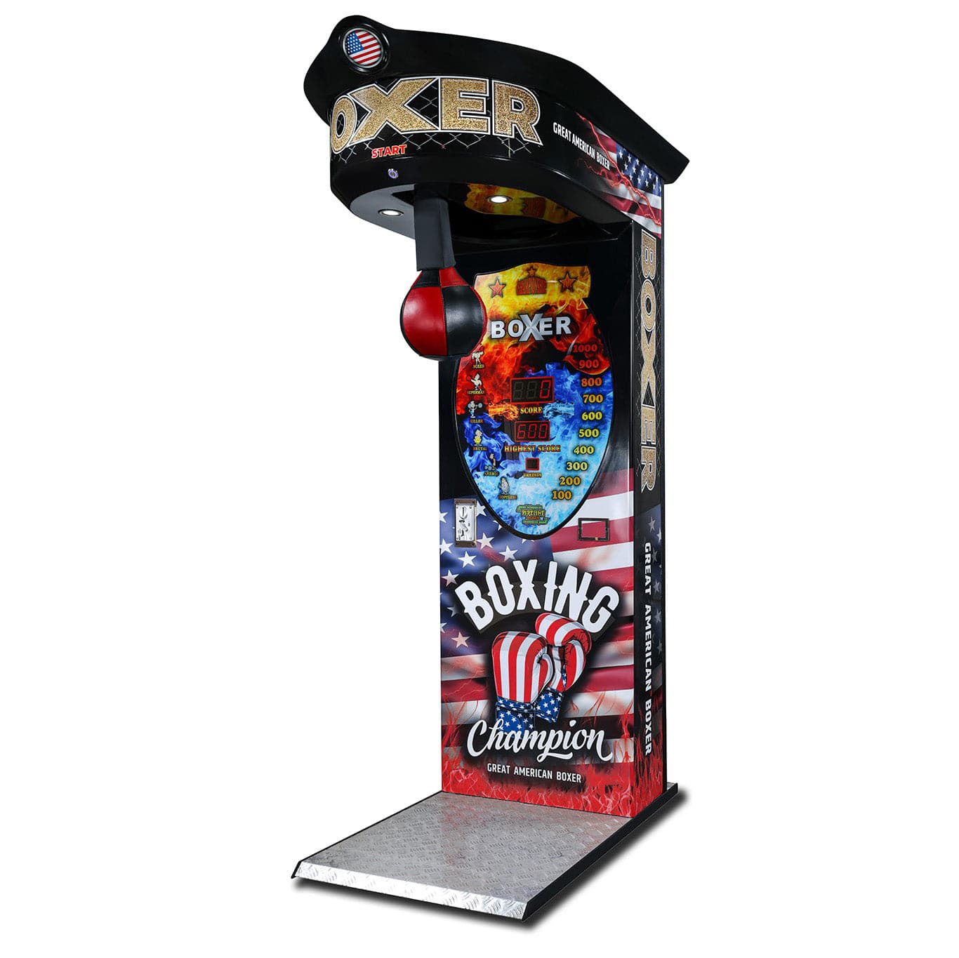 Boxer Punching Arcade Game Machine Right Side Angle Product Image