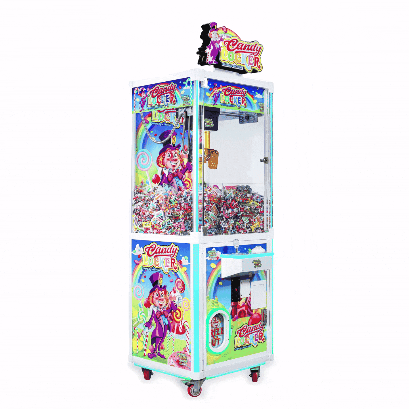 Candy Locker SE 24" Candy Crane Machine Product Image Left Angle View