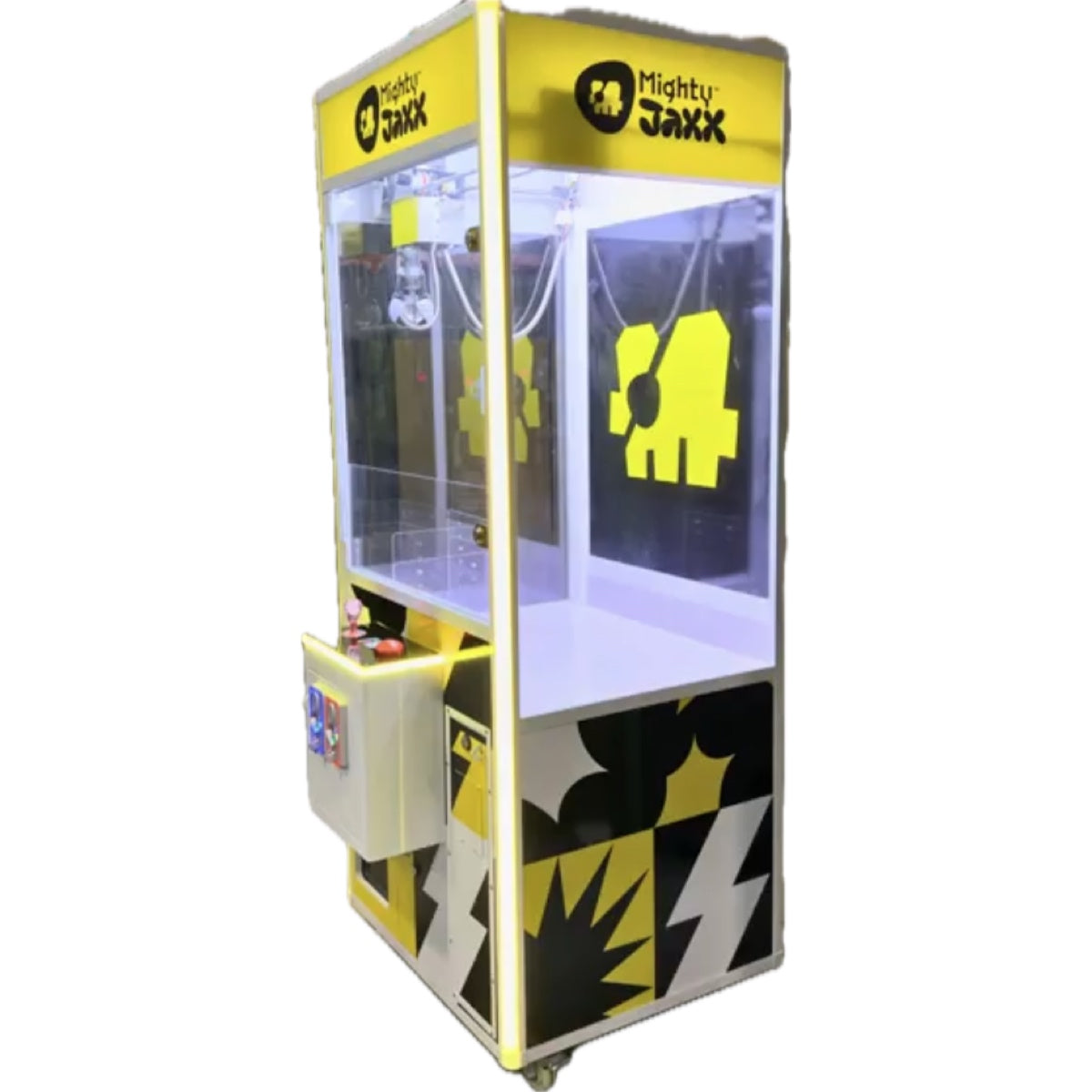Custom Logo Claw Crane Machine Product Image Mighty Jaxx Angle View