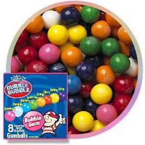 Dubble Bubble Assorted Gumballs (.86"/1430 count)