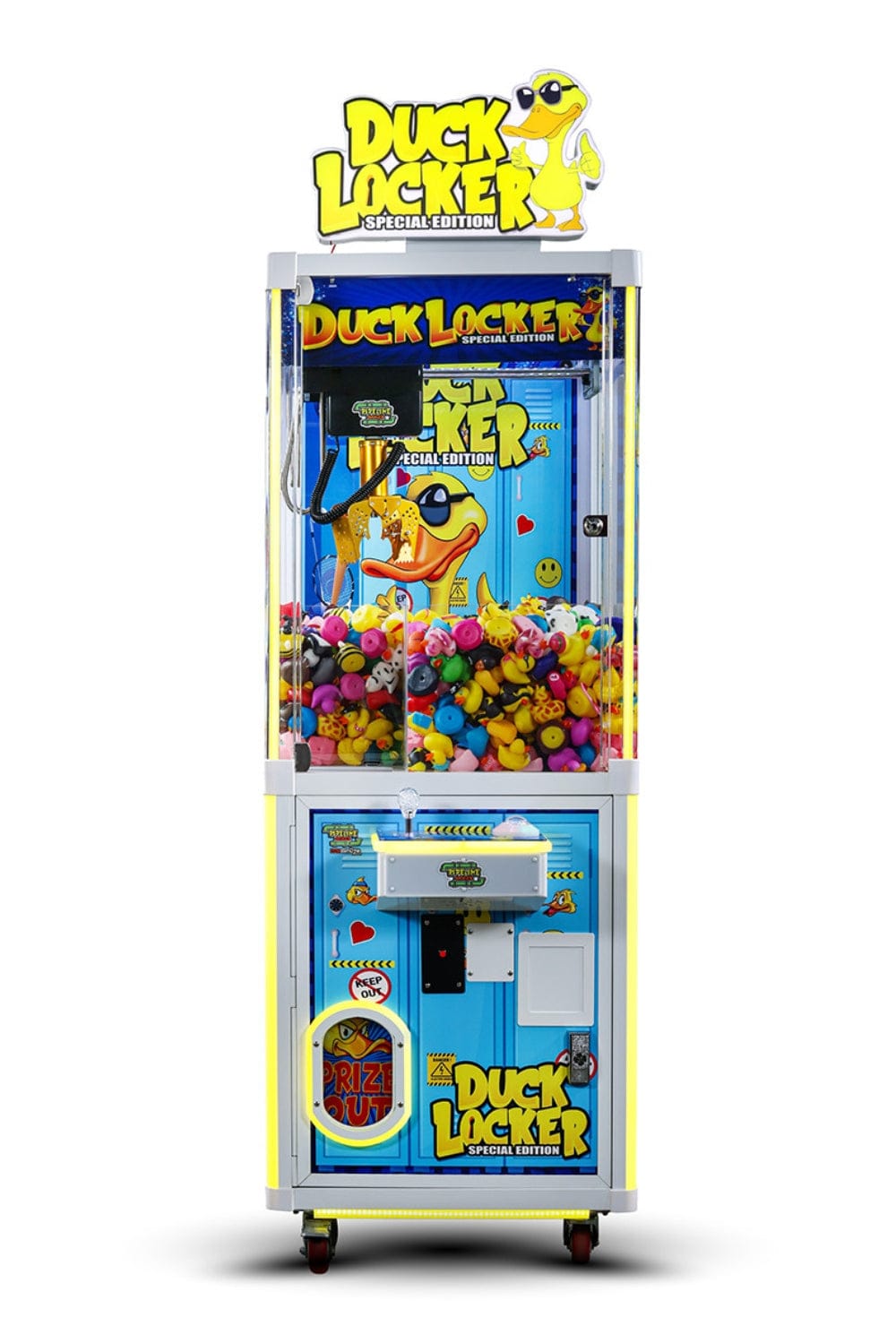 Duck Locker SE 24" Crane Machine Front Side Angle Product Image