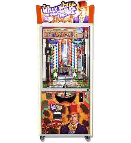 willy wonka coin pusher rare card Willy Wonka 1 Player Coin Pusher Arcade Game