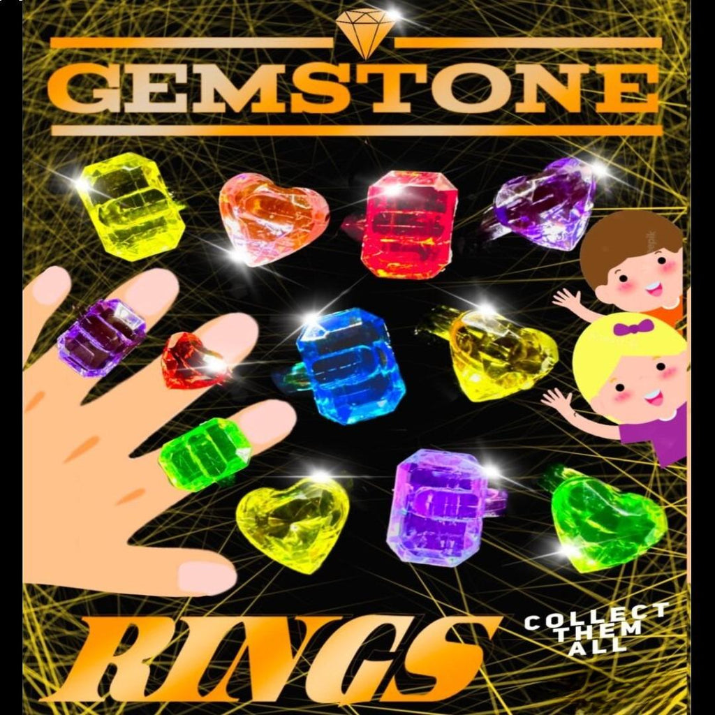 Black display card for gemstone rings