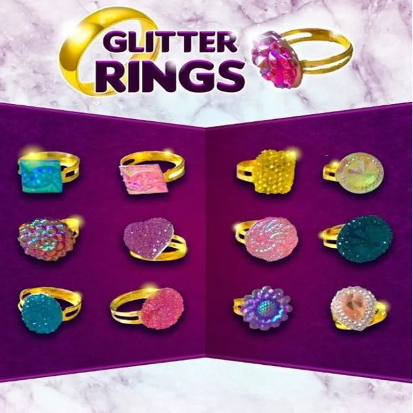 Purple display card for Glitter Rings