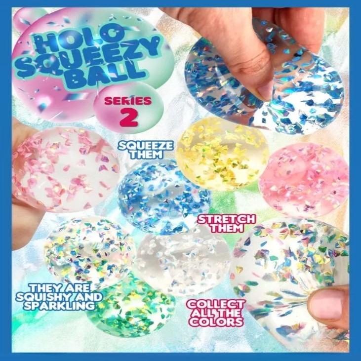 Holo squeeze balls display card