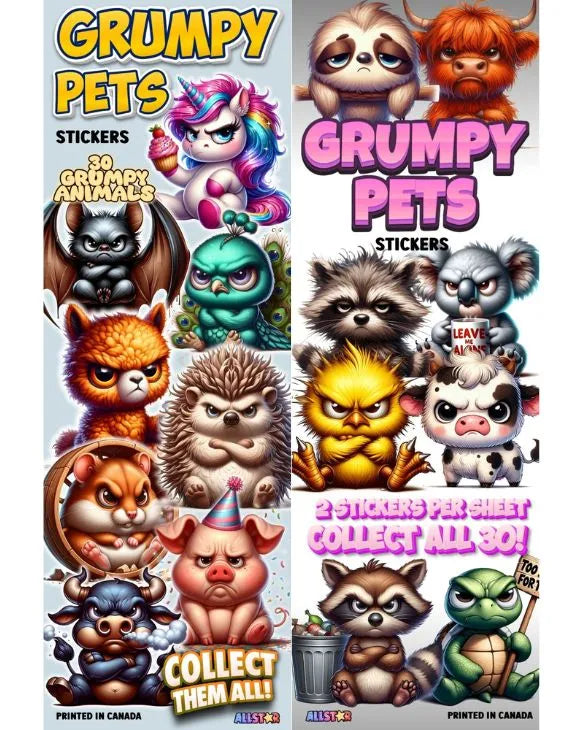 Grumpy Pets Stickers | Gumball.com