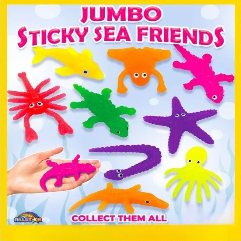 light blue display card for Jumbo Sticky Sea Friends
