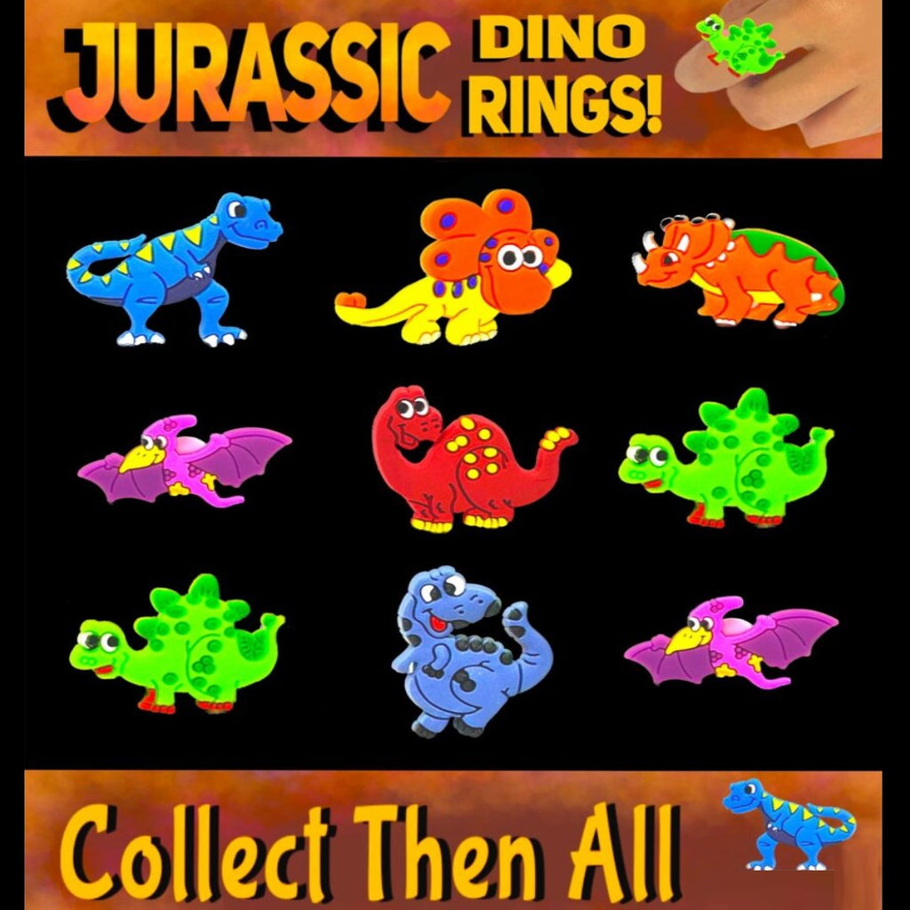 black display card for Jurassic Dino Rings