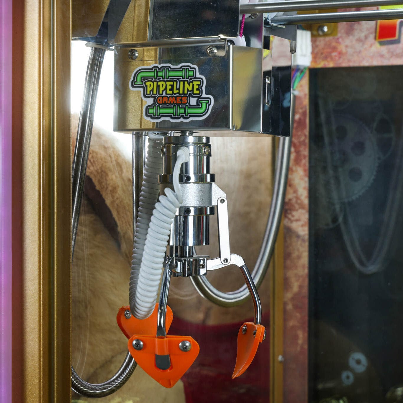 Key to the Vault Deluxe Crane Machine w/ Dual Side Boxes Crane Close Up Product Image