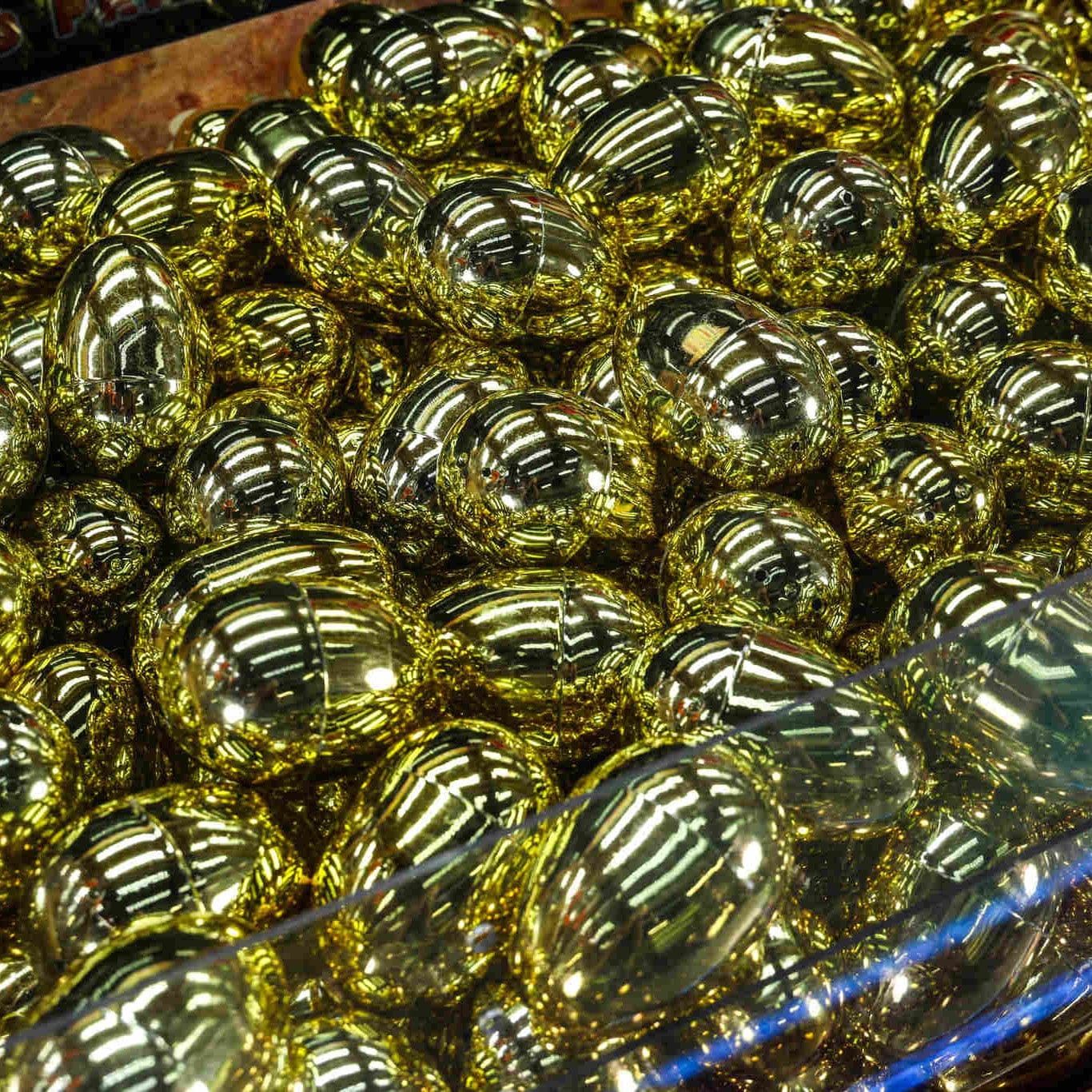 Key to the Vault Deluxe Crane Machine w/ Dual Side Boxes Golden Eggs Close Up Product Image