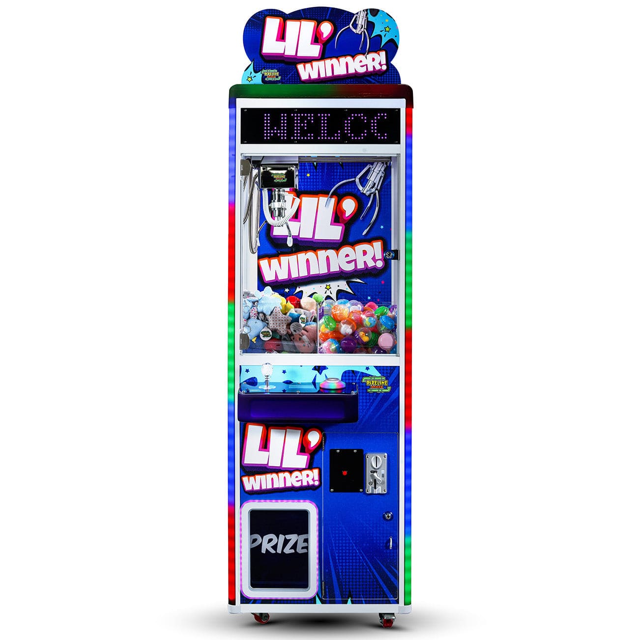 Lil Winner 22" Crane Machine Front Side Angle Product Image