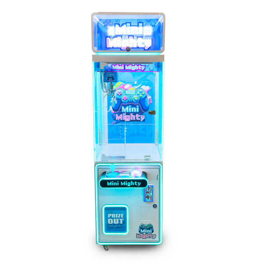 Mini Mighty Blue 19.5" Claw Machine Product Image Front Angle View