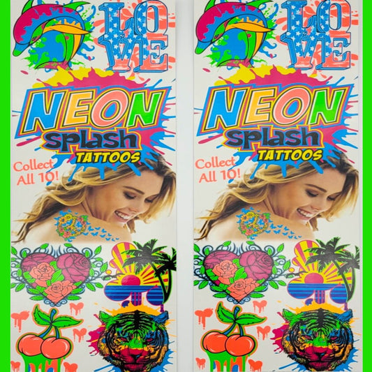 Neon Splash Tattoo