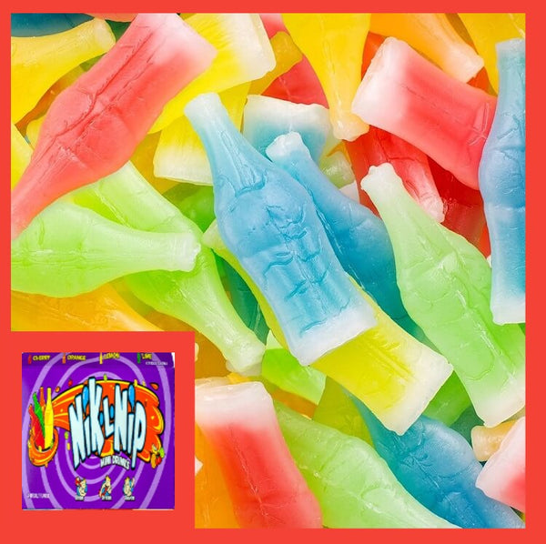 Nik-L-Nip Wax Bottles Candy 18 Pound Bulk Case | Gumball.com