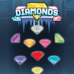 Front side of Plastic Diamonds display card in color grey