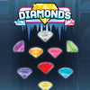Front side of Plastic Diamonds display card in color grey