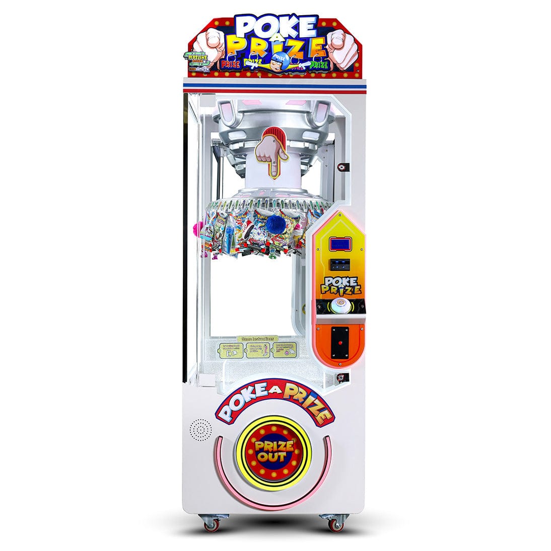 Poke A Prize Arcade Cabinet Game Machine Front Side Angle Product Image