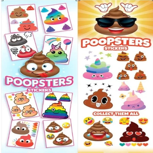 Poopsters Display card front and back