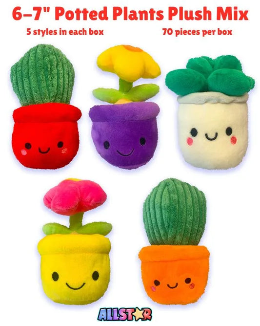 Potted Plants 6"-7" Plush Mix (70ct.)