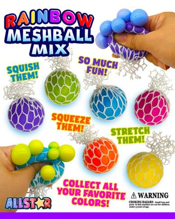 Rainbow Mesh Balls 2" Capsules