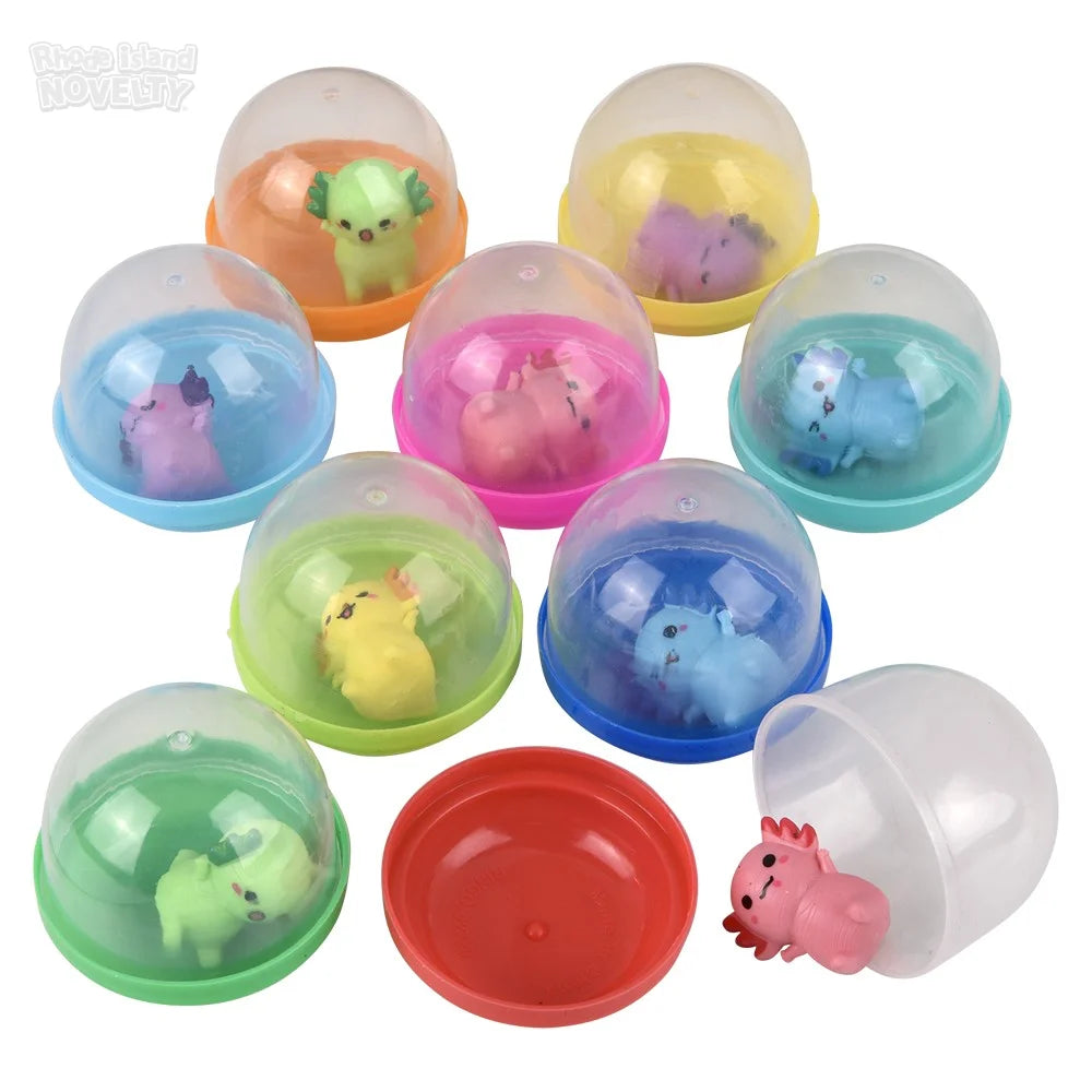 Mini Axolotl Squeezy Figurines 2" Capsules