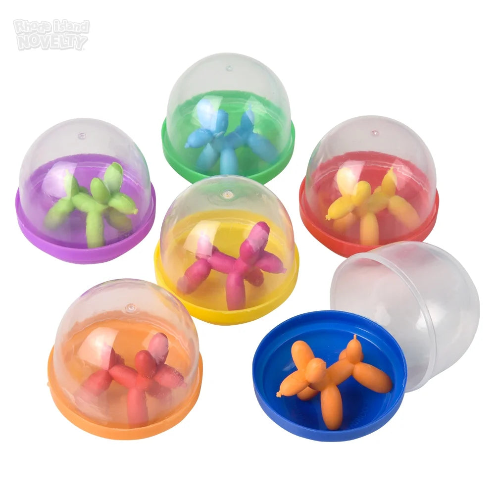 Mini Balloon Dog Squeezy Figurines 2" Capsules