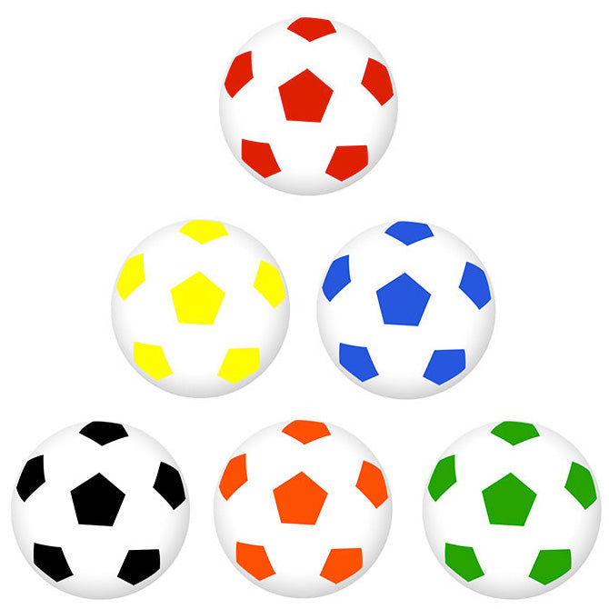 soccer balls mix in 6 different colors