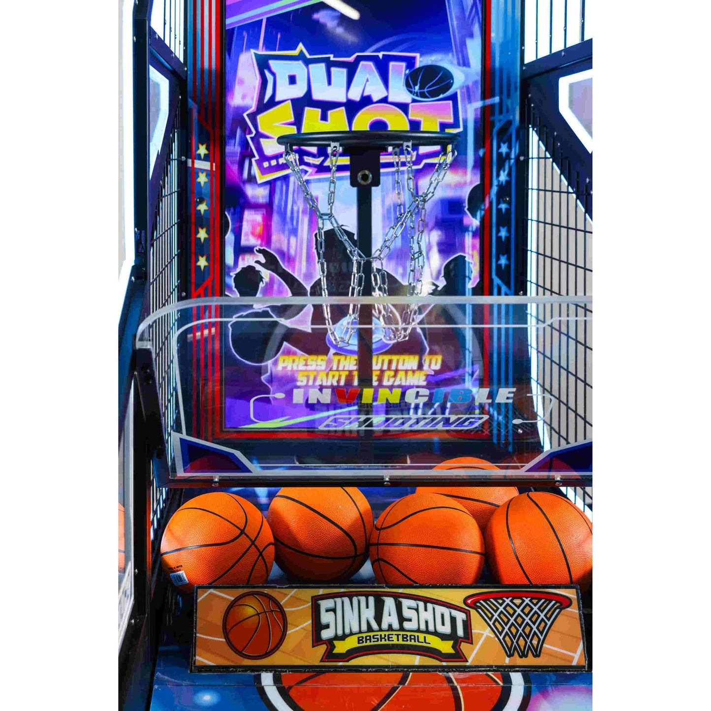 Sink A Shot Kiddie Basketball Arcade Game Close Up Product Image
