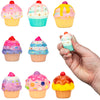 Close up view of Squishy cupcakes in different colors 