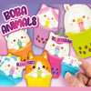 cute animal display card for squishy bubble tea  animals