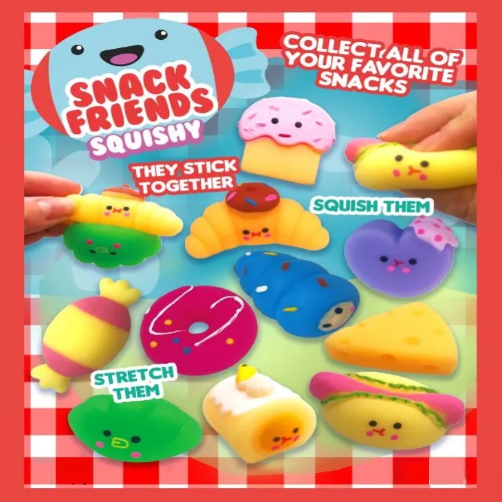 Red display card Squishy Snack Friends 