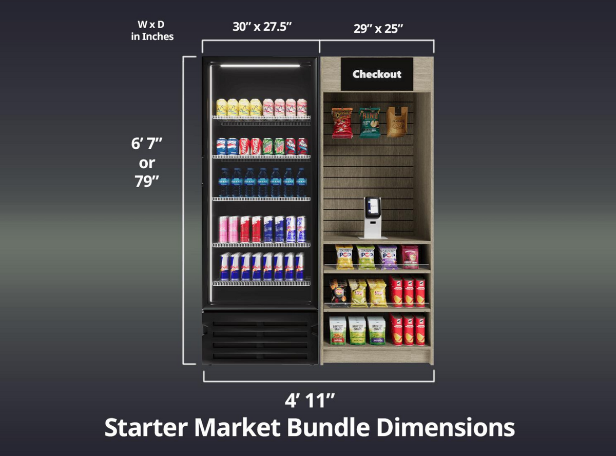 Three Square Market Starter Market Bundle Product Dimensions