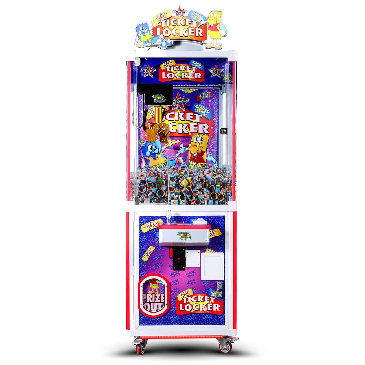 Ticket Locker SE 24" Crane Machine Front Angle View Product Image