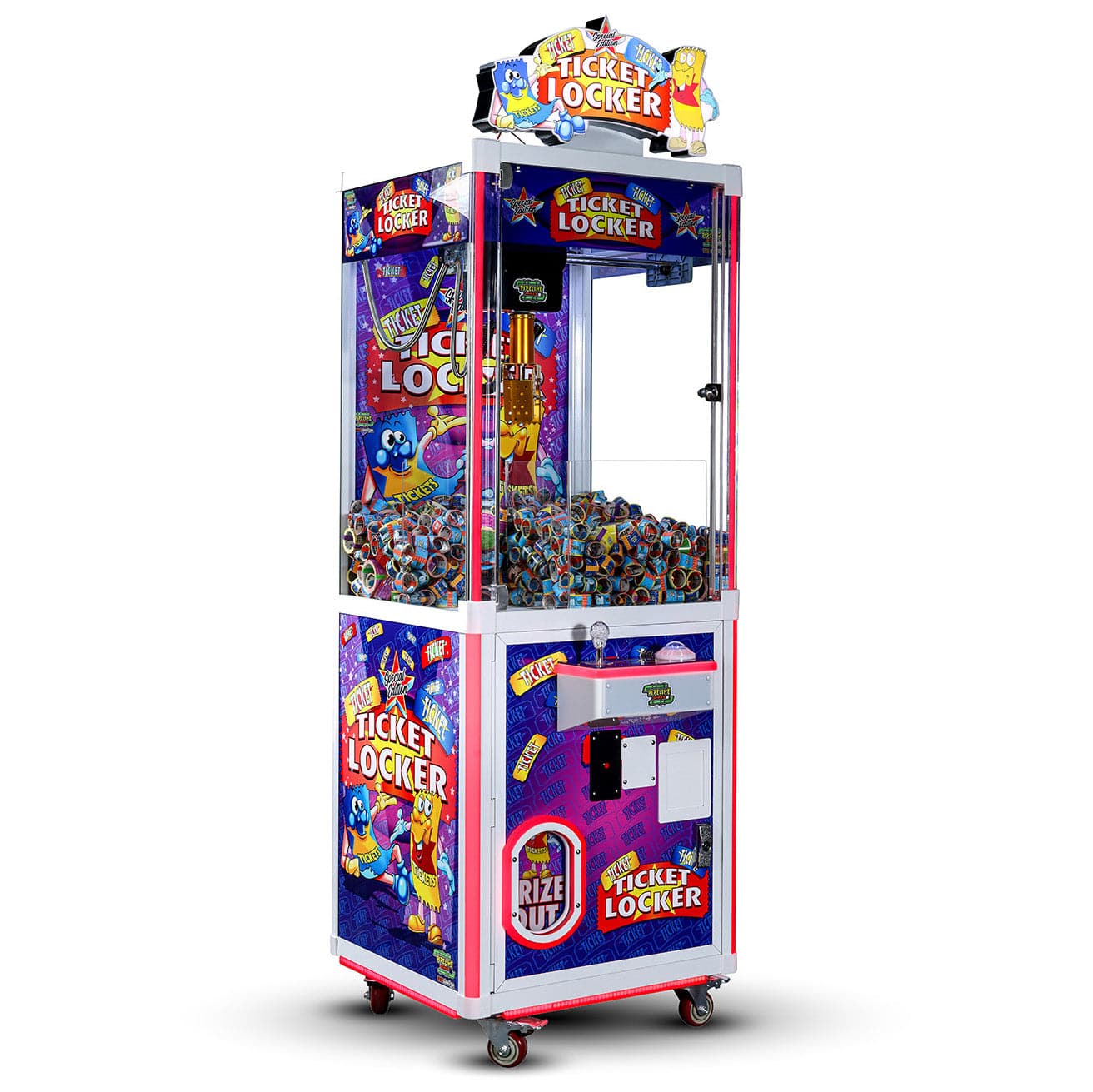 Ticket Locker SE 24" Crane Machine Left Angle View Product Image