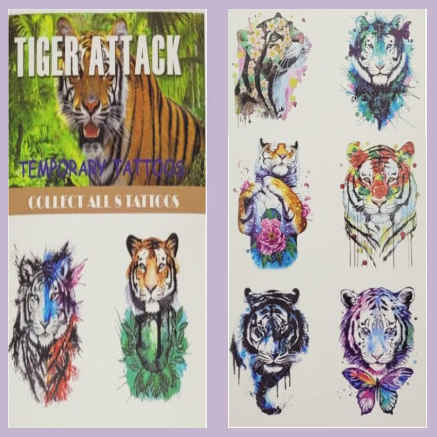 7 watercolor tiger tattoos