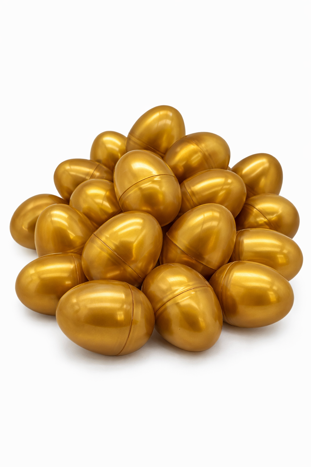 Toy Filled Plastic Gold Egg Mix 2" Capsules 300 ct Product Image