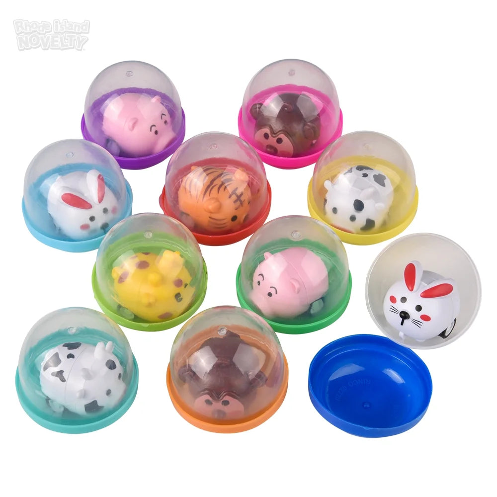 Mini Animal Pull Back Cars 2" Capsules
