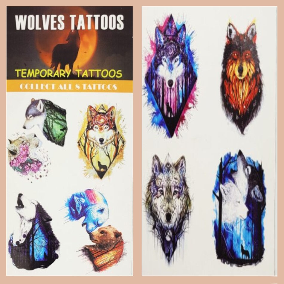 display card for wolves tattoos