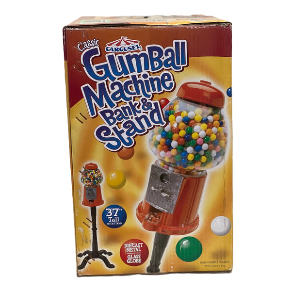 Carousel King gumball machine plus stand front side of box